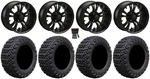 Lsi Warlock 14" Black Golf Wheels 23X10-14 X-trail Tires Yamaha. Fixed Price $766.16.