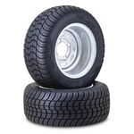 Libra Golf Cart Tire Assembly 205/50-10 W/4X4" Pcd ET-15.5 Silver WHEEL-14002. Fixed Price $172.99.
