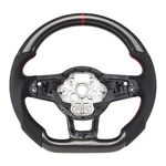 Real Carbon Fiber Steering Wheel For Vw 7.5 Golf Gti 2013-2020 Red Line. Fixed Price $269.00.