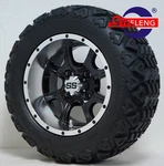 Golf Cart 12" Machined Ghost Aluminum Wheels And 20" At Tires (set Of 4). Fixed Price $519.00.