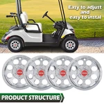 4X Chrome 10" Golf Cart Hub Caps Fit For Ezgo Club And Yamaha Wheel Cover. Fixed Price $50.29.
