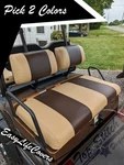 New Yamaha Double Back Golf Cart Custom Front&rear Seat Covers Combo Staple. Fixed Price $128.10.