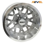 12" Golf Cart Wheels, Rhox RX284 Machined Silver Set Of 4, 12X6, ET-10. Fixed Price $459.95.