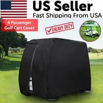 Waterproof Golf Cart Cover Zipper 4 Passenger Ez Club Yamaha Elastic Hem. Fixed Price $28.99.