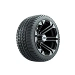 Set Of 4 Gtw 12" Specter Machined / Black Golf Cart Wheels On 18" Street Tires. Fixed Price $551.99.