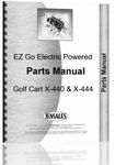 Ez X-440 X-444 Electric Golf Cart Parts Manual Catalog. Fixed Price $29.99.