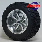 Golf Cart Gunmetal Storm Trooper Wheels And 18"X9"-10" Dot All Terrain Tires. Fixed Price $439.00.