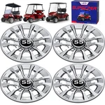 Golf Cart Wheel Hubcaps 8IN Snap-on 6-SPOKE Set Of 4 For Club Ezgo Yamaha. Fixed Price $37.61.