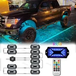 10 Pods Rgb Led Rock Lights Underbody Bluetooth App Control Ford F-150 F-250. Fixed Price $65.23.
