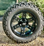 Golf Cart 23-10-14 Wanda P3026 On Excel E116 Gloss Black Wheel Set Of. Fixed Price $625.00.