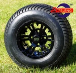 Golf Cart 10" Black Vampire Aluminum Wheels And 205/65-10 Comfort Ride Tires 4. Fixed Price $449.00.