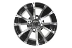 (2) 12"GOLF Cart Wheels Ezgo Yamaha Club Black/ Machined Face. Fixed Price $201.99.