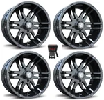 Fairway Alloys 14" Flex Black Golf Cart Wheels/rims Yamaha. Fixed Price $471.80.