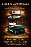Club Golf Cart Service Repair Parts Manuals 1970 - 2015 Ds Precedent Caroche. Fixed Price $9.99.