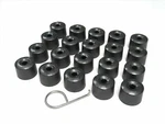 Wheel Nut Covers For Vw Polo Golf Passat Caddy Locking Caps Glossy Dark Grey. Fixed Price $16.11.