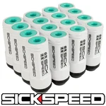 Sickspeed 16PC White/mint Green Capped Aluminum 50MM Lug Nuts 1/2X20 N30. Fixed Price $99.95.