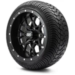 Modz 12" Vortex Matte Black Golf Cart Wheels And Tires (215-35-12) Set Of 4. Fixed Price $566.95.