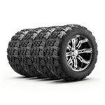 Uimoso Golf Cart Wheel & Tire Set Of 4, 12" 20X10-12, Compatible With Club. Fixed Price $489.99.