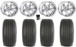 Gtw Godfather 14" Golf Wheels Chrome Deli 205X30-14 Tires E-z-go & Club Car. Fixed Price $966.80.