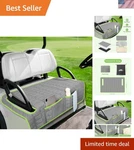 Golf Cart Seat Cover, Universal Bench With Storage Pockets, Non-sl.... Fixed Price $92.66.