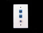 Ethernet Wall Plate 2 CAT6 3G Coax 3-PORT Keystone Network Female. Fixed Price $10.85.