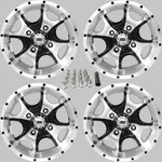 Wolverine X2 , X4 12" Cobra M/b Atv Utv Aluminum Wheels ( Set ) IRS11K. Fixed Price $459.92.