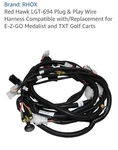 Plug & Play Wire Harness For E-z-go Medalist And Txt Golf Carts; LGT-694. Fixed Price $110.00.