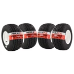 Massfx Wheel And Tire Combo 18X8.5-8 Golf Cart With White 4/4 Rim Pack. Fixed Price $209.96.