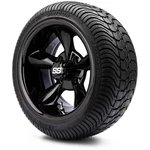Modz 12" Godfather Gloss Black Golf Cart Wheels And Tires (215-35-12) Set Of 4. Fixed Price $533.95.