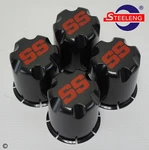 Golf Cart Utv Atv Wheel Rim 'ss' Black/red Center Caps (set Of 4). Fixed Price $25.99.