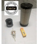 Oem Club Car Precedent Tune Up Kit. Oil Filter Gas Air Spark Plug. Fixed Price $49.99.