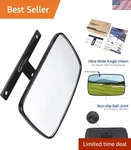 Universal Fit Wide Angle Golf Cart Rear View Mirror - Easy Installation. Fixed Price $22.99.