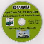 Yamaha Golf Carts G1 Thru G29 - Factory Parts Service Shop & Maintenance Manual. Fixed Price $19.95.