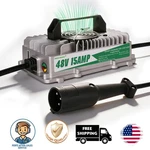 48V 15A Golf Cart Battery Charger IP67 For Club 3-PIN Smart Lead Acid. Fixed Price $113.05.