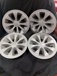 E-z-go Oem 8" Used Deep Dish Silver Hubcaps-set Of 4-NOT Perfect-but Who Is?. Fixed Price $19.99.