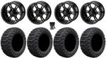Lsi Raptor 14" Golf Wheels Gloss Black 23" X-trail Tires E-z-go & Club Car. Fixed Price $731.68.