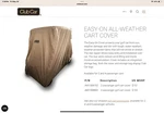 Club Oem All Weather Storage Cover 4 Passenger Golf Cart. Fixed Price $145.00.
