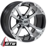 Golf Cart Gtw Storm Trooper 12 Inch Machined & Black Wheel 3:4 Offset. Fixed Price $299.95.