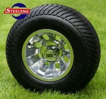 Golf Cart 10" Polished Silver Bullet Wheels/rims And 205/65-10 Dot Tires (4). Fixed Price $449.00.