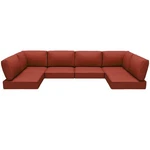 Outdoor Cushions Of 14 For 7 Pieces Sectional Rattan Conversation Sets. Fixed Price $169.99.