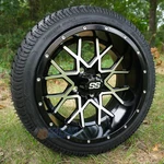 14" Itp Hurricane Machined/black Golf Cart Wheels & 205/30-14 Dot Street Tires. Fixed Price $689.95.