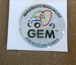Gem Car Steering Wheel & '05+ Center Decal Charger, Brand New, Custom Repro. Fixed Price $18.00.