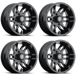 Set Fairway Alloys FA139 Flex 12X6 4X4.0 Gloss Black Wheels 12" -23MM Rims. Fixed Price $356.00.