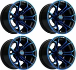 Gtw Spyder 12X7 Blue/black Aluminum Golf Cart Wheel 3:4 Offset 4X4. Fixed Price $356.95.