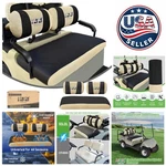 Front Bench & Backrest Cover Set For Golf Carts - Protect Refresh Seats Easily. Fixed Price $69.59.