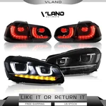 Vland For 2010-14 Golf MK6 Led Drl Headlights + Smoked W/sequentail. Fixed Price $546.99.