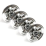 (set Of 4) 8" Chrome Ss "shift" Wheel Covers For Ez-go, Club Car, Yamaha Carts. Fixed Price $41.99.