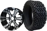 12" Vampire Black/machined Golf Cart Wheels And 215/35-12 Cruze Dot Street. Fixed Price $544.99.