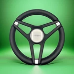 Molino Black & Silver Accents Golf Steering Wheel Fits Yamaha. Fixed Price $40.50.