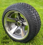 Trex Bullitt Gunmetal Golf Cart Wheels & 215/40-12" Dot Tires Set Of. Fixed Price $589.95.